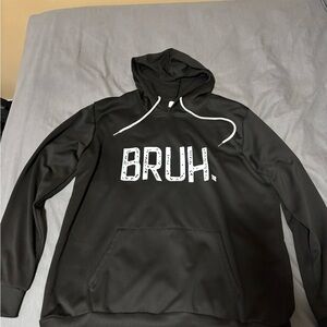 BRUH. Black Men's Hoodie Sweatshirt